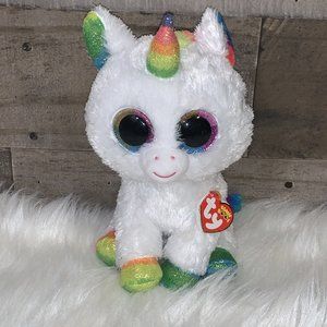 New!  Ty Beanie Boos PIXY the Unicorn Medium Buddy 9" size nwt's